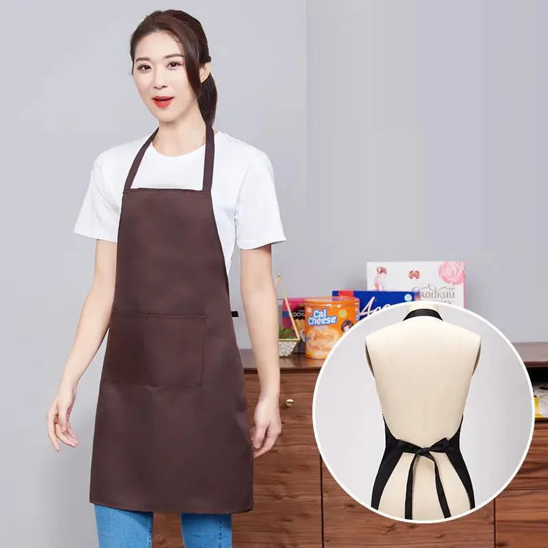 Tablier de cuisine avec bavette anti-taches confortable résistant