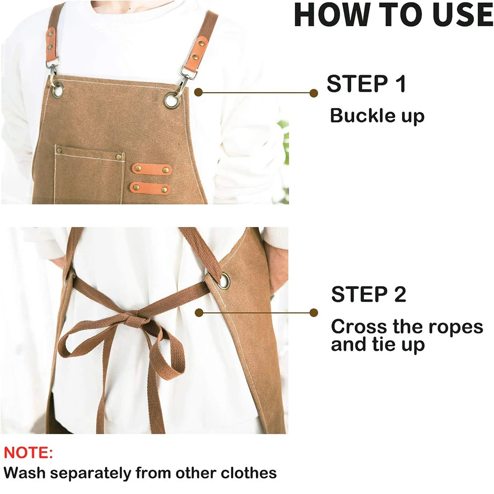 Tablier Cuisine Moderne Canvas Coton – Tablier Épuré Résistant