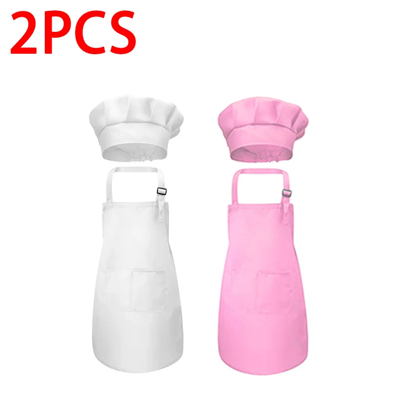 Tablier de Cuisine pour Enfant Lot de 2 – Tablier Enfant Duo Couleurs Douces