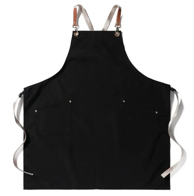 Tablier de Cuisine Professionnel en Canvas – Tablier Résistant Chef Cuisinier