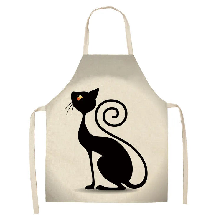 Tablier Cuisine Chats Lin Coton – Tablier Motif Chat Original et Mignon