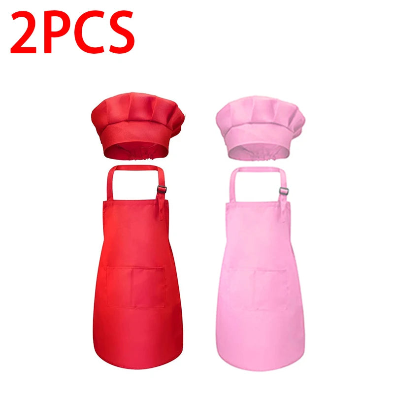 Tablier de Cuisine pour Enfant Lot de 2 – Tablier Enfant Duo Couleurs Douces
