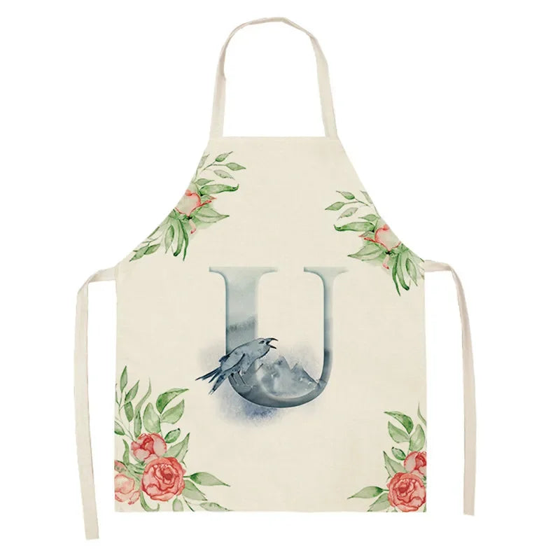 Tablier Cuisine Lettre Lin Coton – Tablier Motif Alphabets Tendance