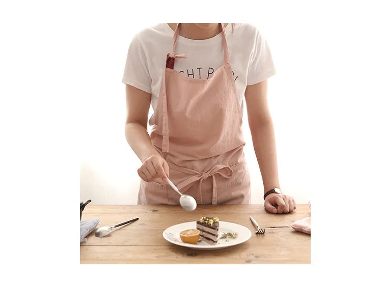 Tablier cuisine coton 100% naturel doux résistant respirant