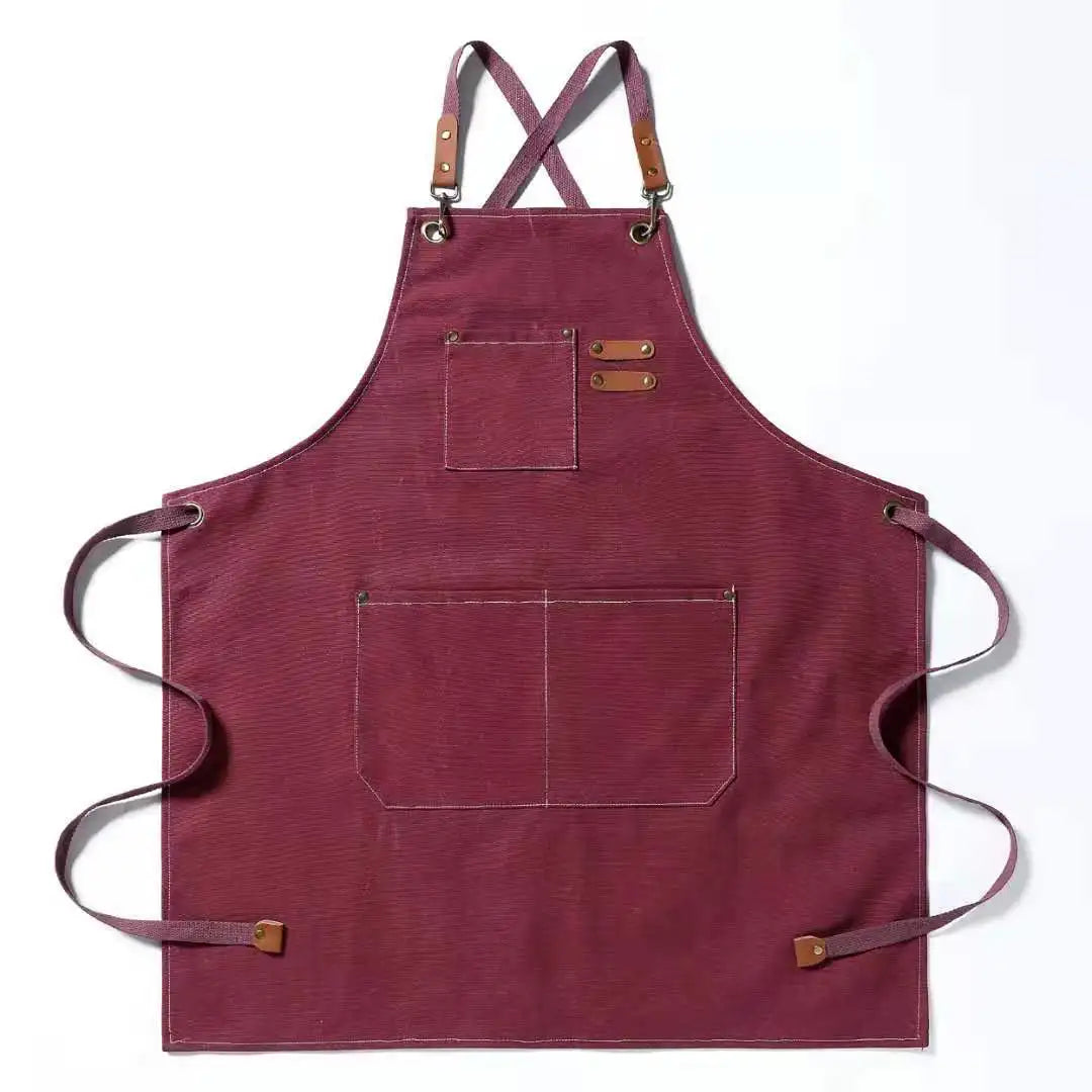 Tablier cuisine professionnel homme chef canvas robuste élégant