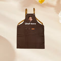 Tablier Personnalisable Cuisine – Tablier Marron Rouge Noir à Customiser