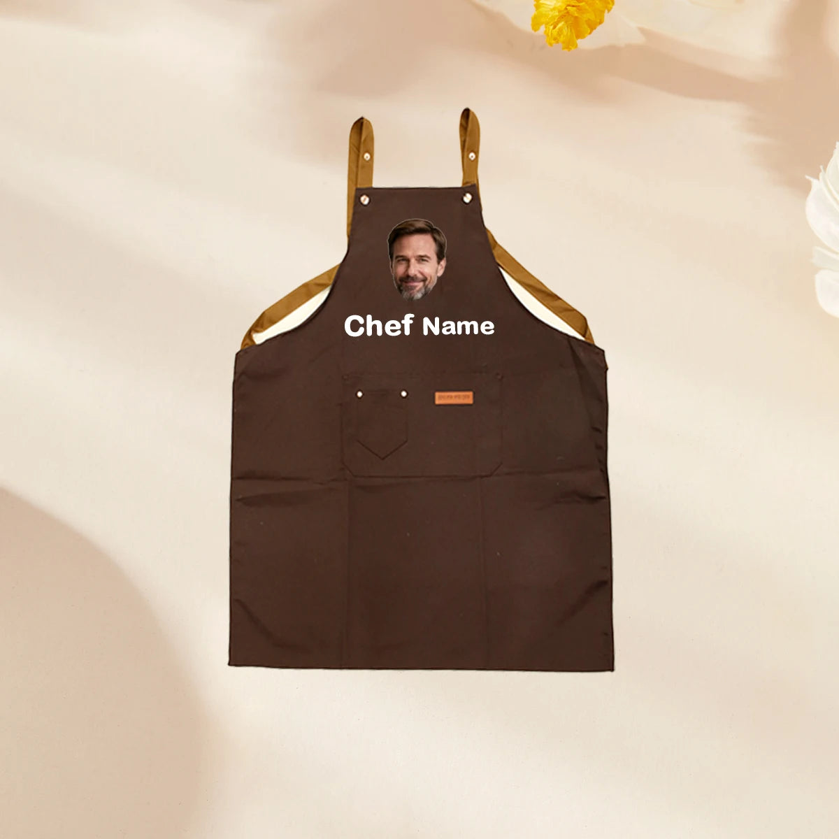 Tablier Personnalisable Cuisine – Tablier Marron Rouge Noir à Customiser
