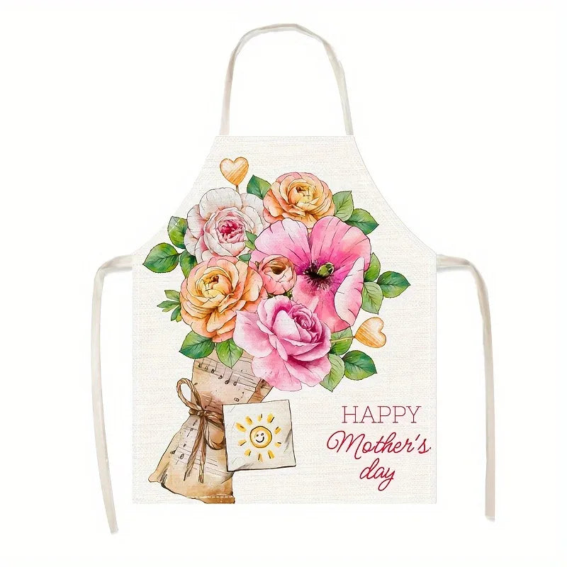 Tablier cuisine fête des mères maman élégant cadeau coton