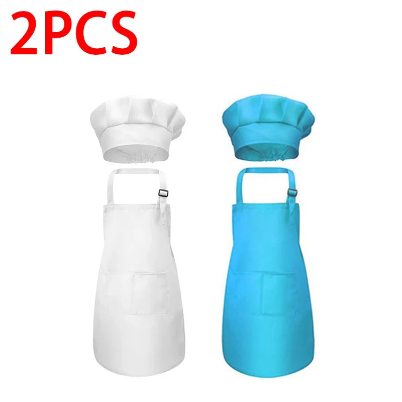 Tablier de Cuisine pour Enfant Lot de 2 – Tablier Enfant Duo Couleurs Douces