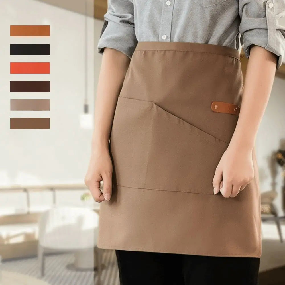 Tablier de cuisine court demi-tablier pratique léger