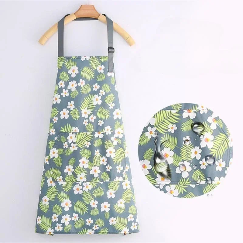 Tablier de Cuisine Femme – Tablier Coloris Doux Violet Bleu Gris Motif Cœur