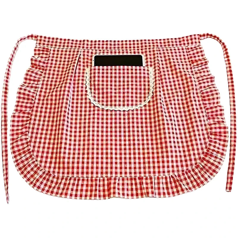Demi-Tablier de Cuisine à Carreaux Coton PVC