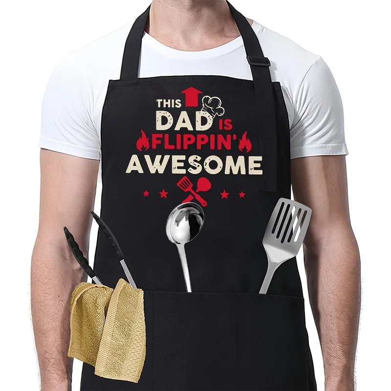 Tablier Cuisine Fête des Pères Coton Waterproof – Cadeau Papa Cuisinier