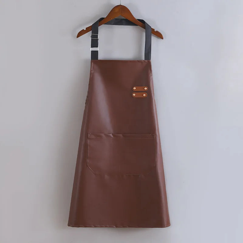 Tablier cuisine cuir chef artisan élégant robuste durable