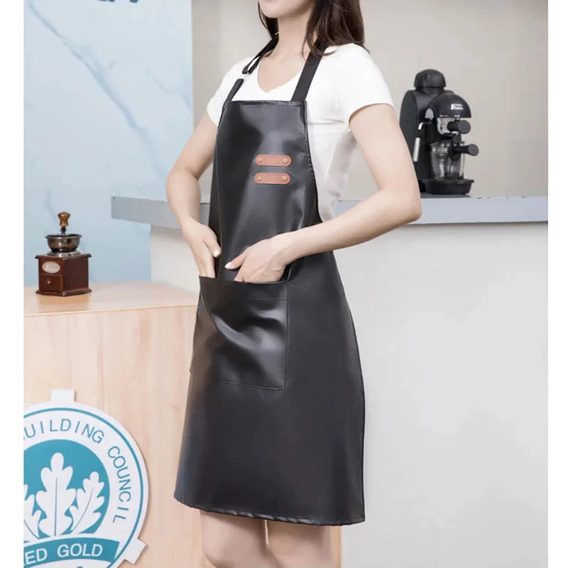 Tablier cuisine cuir chef artisan élégant robuste durable