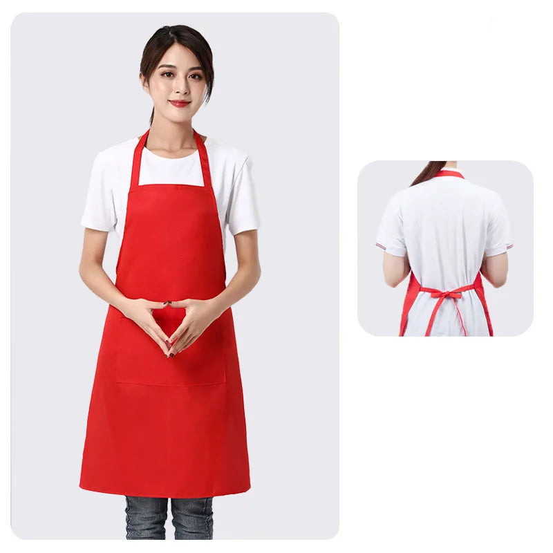 Tablier de cuisine avec bavette anti-taches confortable résistant