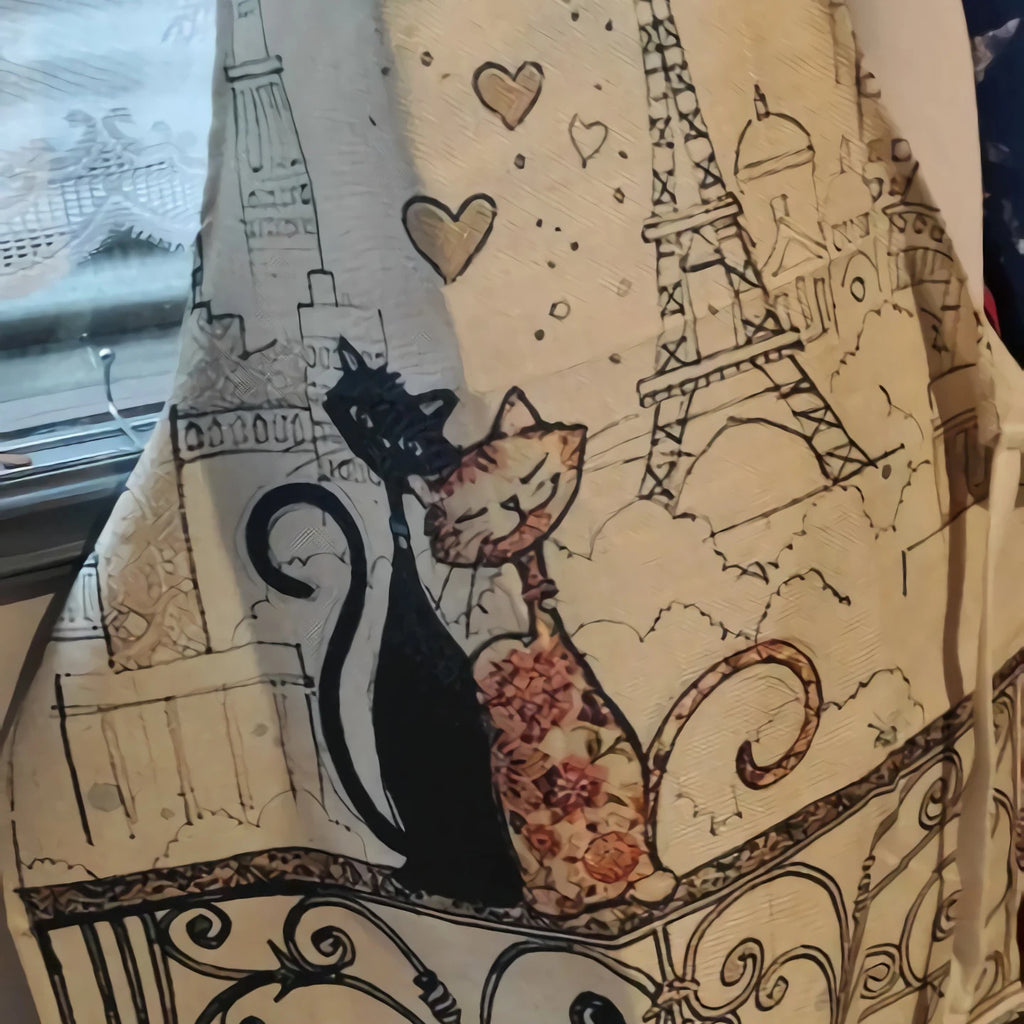 Tablier Cuisine Motif Lin Coton – Tablier Design Unique Adulte et Enfant