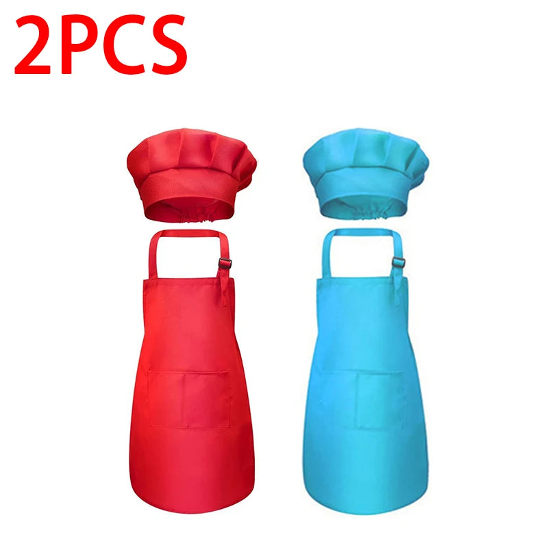 Tablier de Cuisine pour Enfant Lot de 2 – Tablier Enfant Duo Couleurs Douces