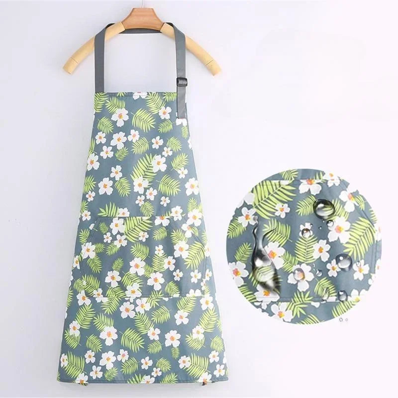 Tablier de Cuisine Femme – Tablier Coloris Doux Violet Bleu Gris Motif Cœur