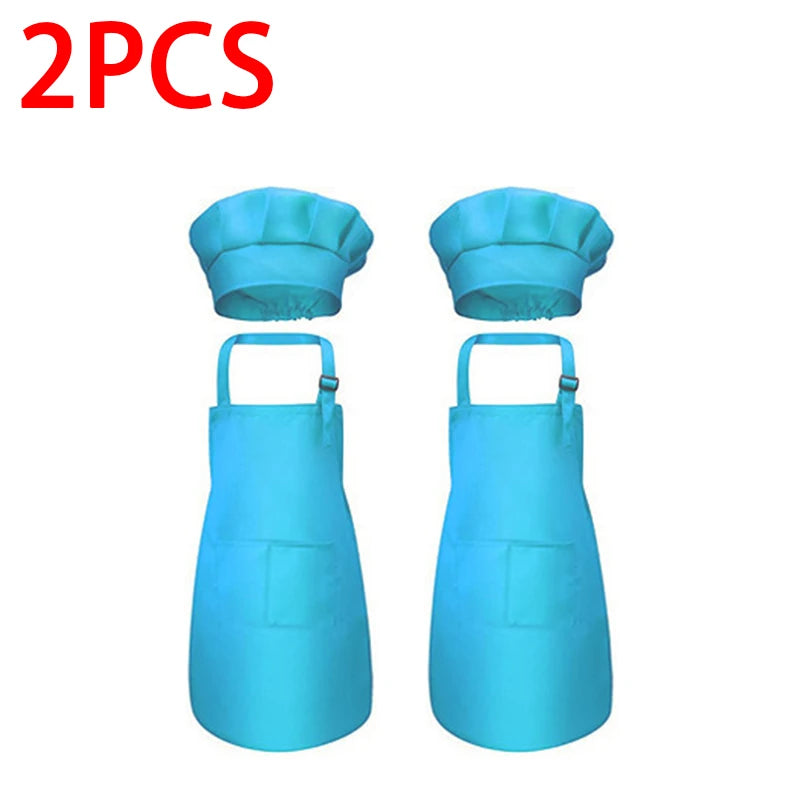 Tablier de Cuisine pour Enfant Lot de 2 – Tablier Enfant Duo Couleurs Douces