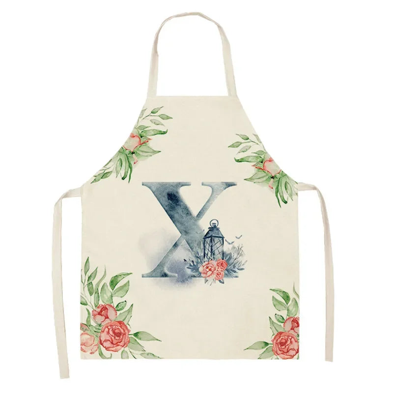 Tablier Cuisine Lettre Lin Coton – Tablier Motif Alphabets Tendance