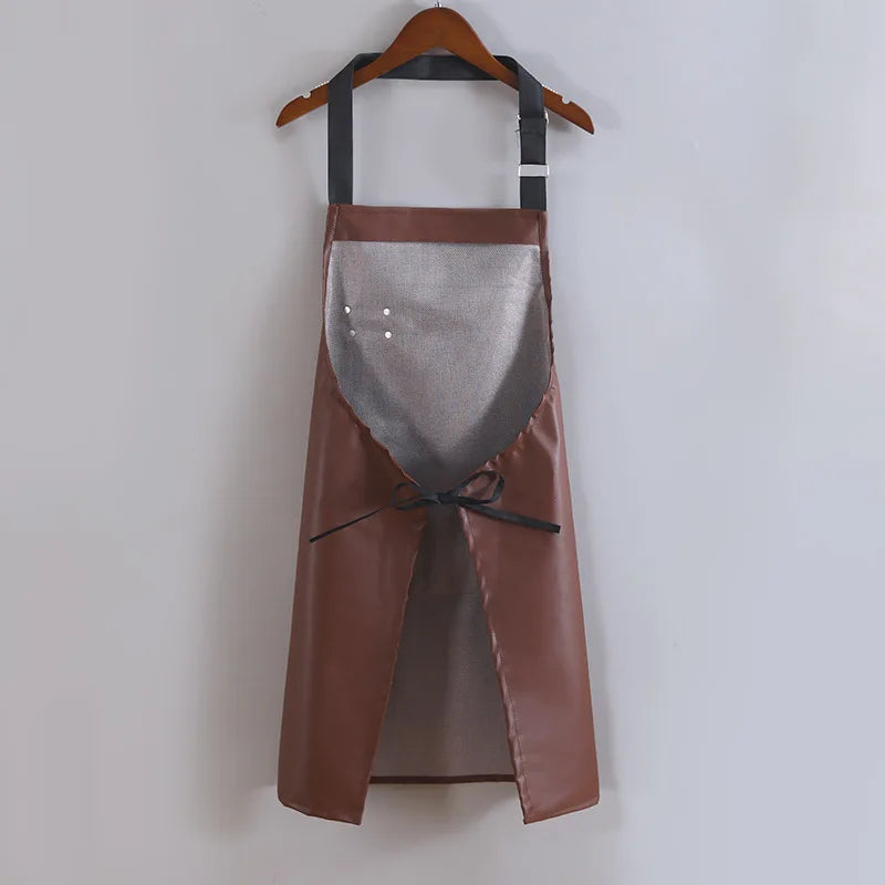 Tablier cuisine cuir chef artisan élégant robuste durable