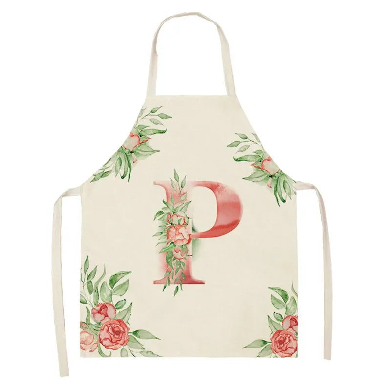 Tablier Cuisine Lettre Lin Coton – Tablier Motif Alphabets Tendance
