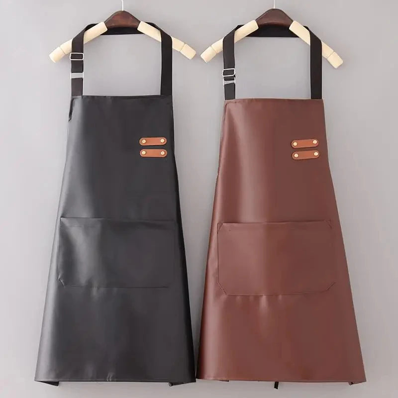Tablier cuisine cuir chef artisan élégant robuste durable