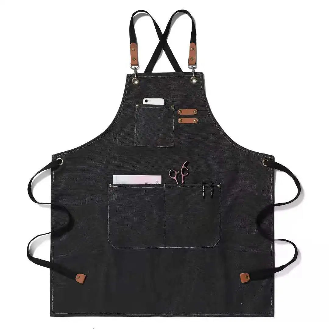 Tablier cuisine professionnel homme chef canvas robuste élégant