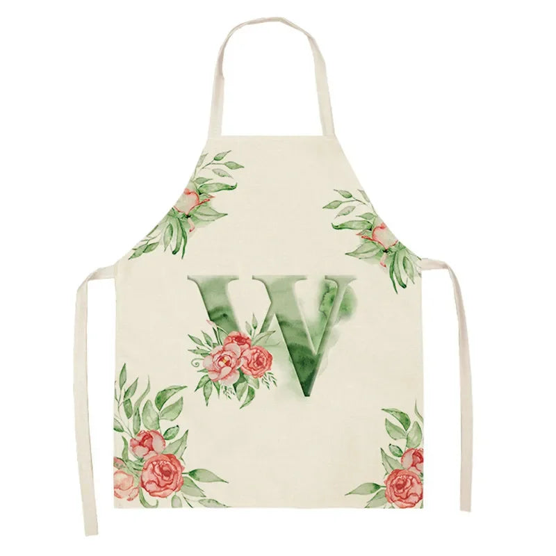 Tablier Cuisine Lettre Lin Coton – Tablier Motif Alphabets Tendance