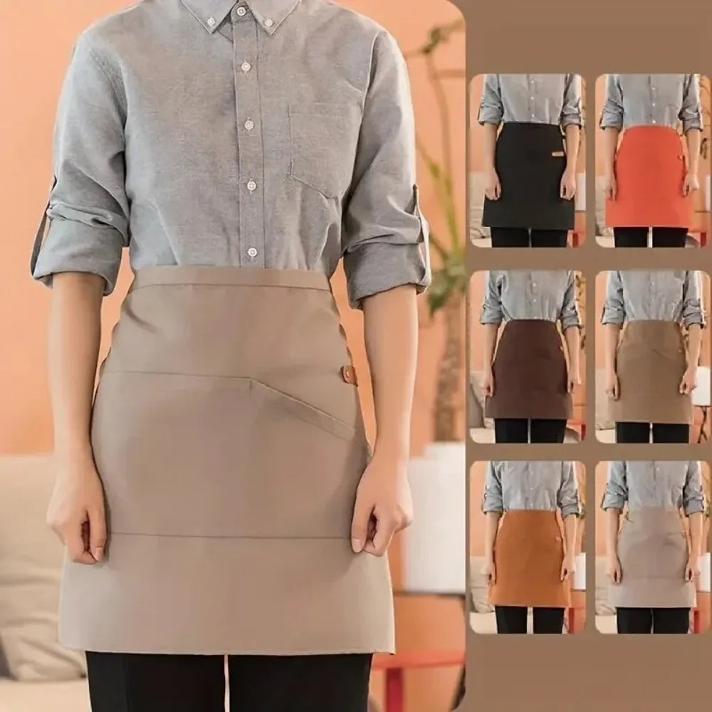 Tablier de cuisine court demi-tablier pratique léger