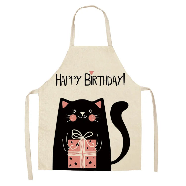 Tablier Cuisine Chats Lin Coton – Tablier Motif Chat Original et Mignon