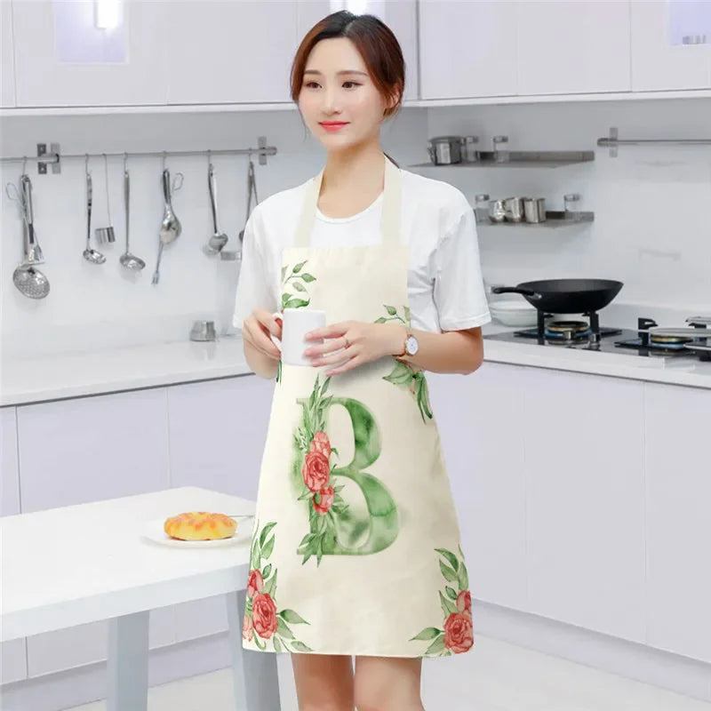 Tablier Cuisine Lettre Lin Coton – Tablier Motif Alphabets Tendance