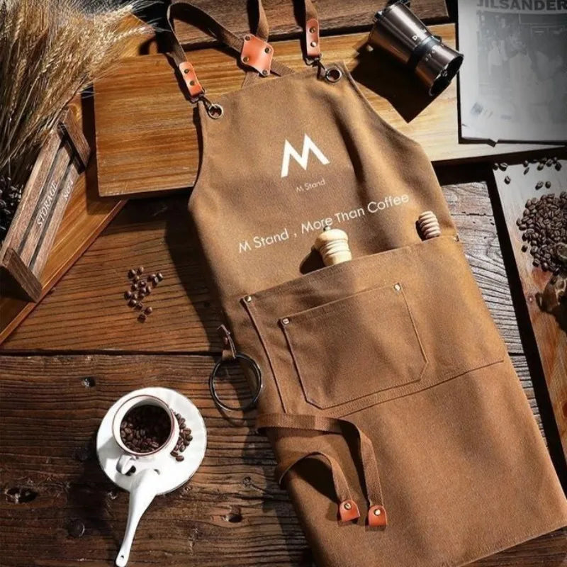 Tablier cuisine luxe canvas chef artisan élégant robuste premium