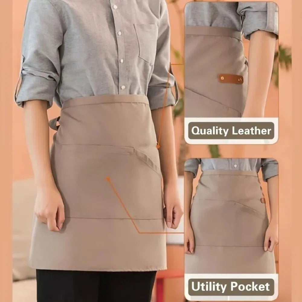 Tablier de cuisine court demi-tablier pratique léger