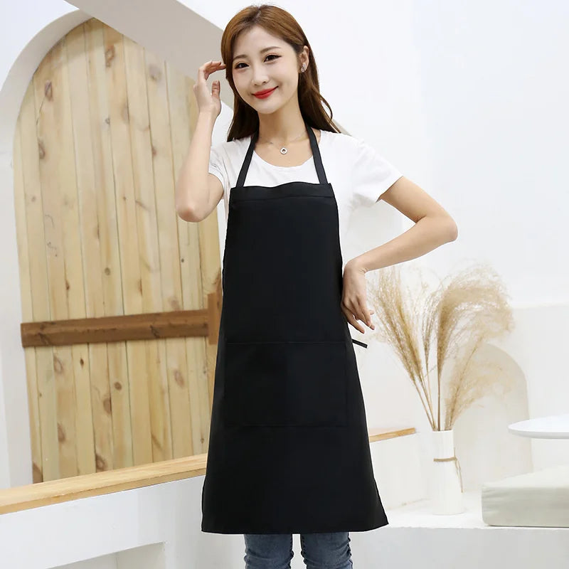 Tablier de cuisine avec bavette anti-taches confortable résistant