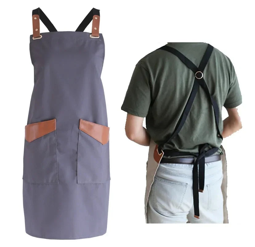 Tablier de Cuisine Professionnel en Canvas – Tablier Résistant Chef Cuisinier