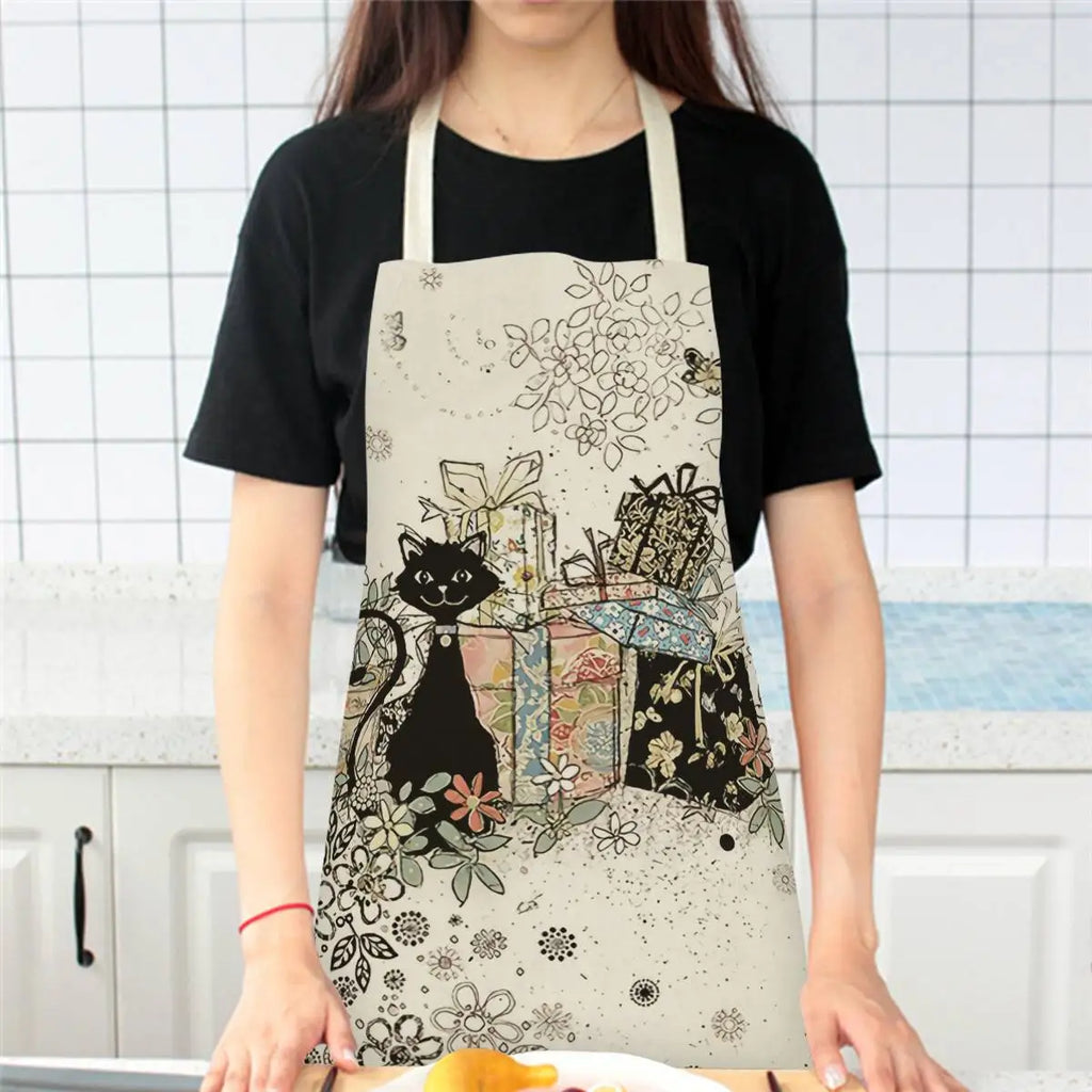 Tablier Cuisine Motif Lin Coton – Tablier Design Unique Adulte et Enfant