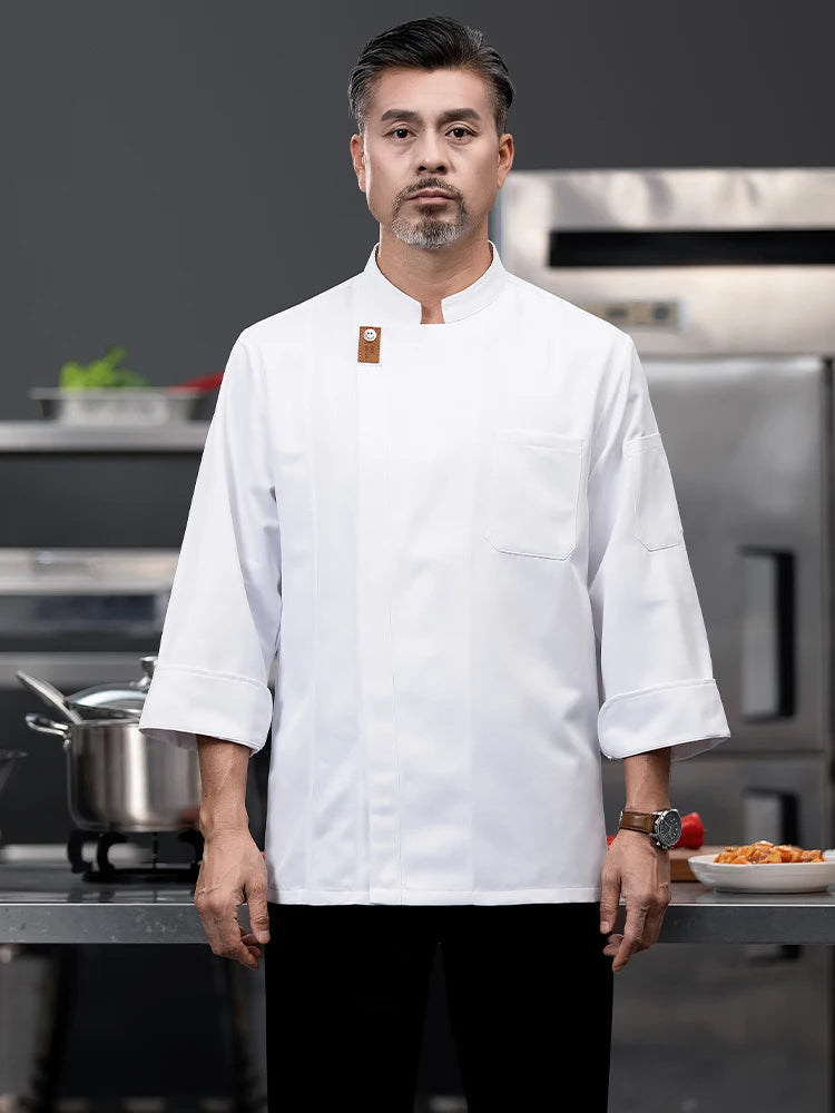 Tablier Chef Cuisine – Tablier Professionnel Twill Blanc Noir Gris Kaki