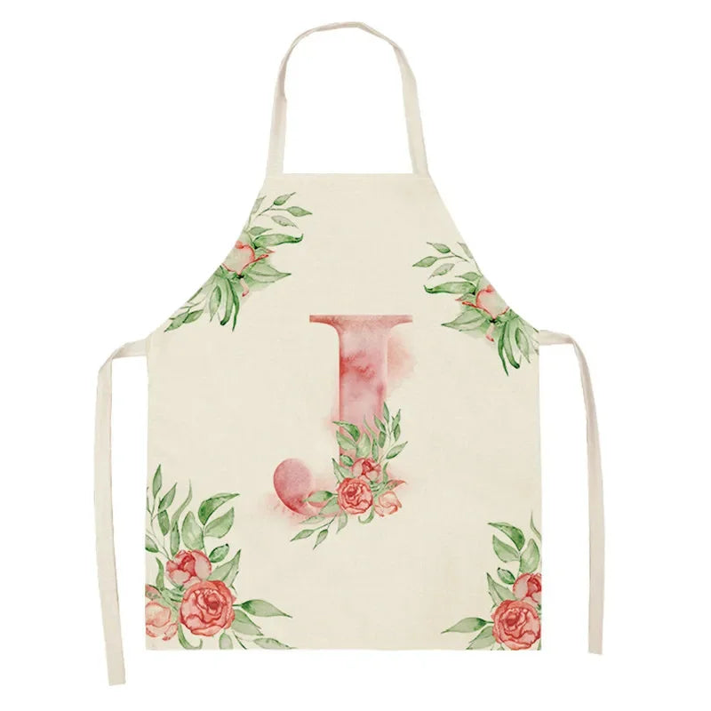 Tablier Cuisine Lettre Lin Coton – Tablier Motif Alphabets Tendance