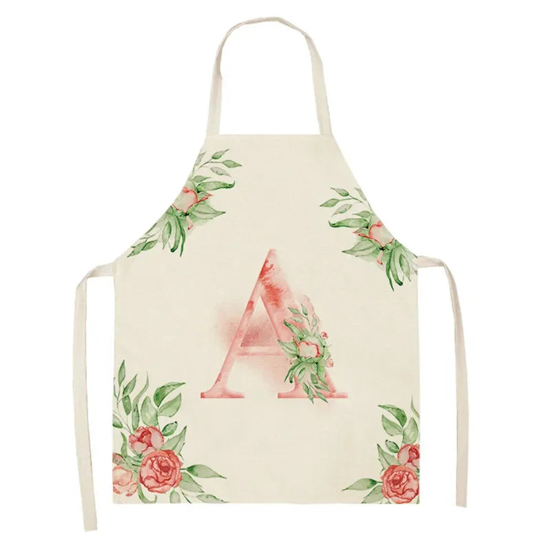 Tablier Cuisine Lettre Lin Coton – Tablier Motif Alphabets Tendance