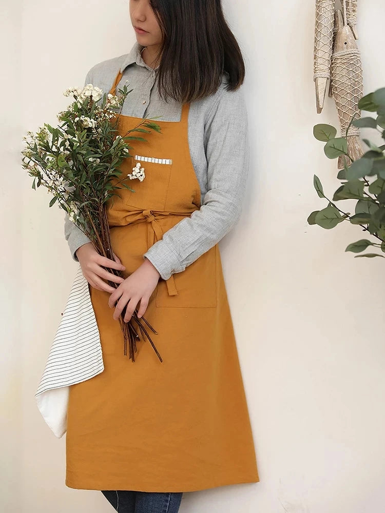 Tablier Cuisine 100% Coton – Tablier Naturel Résistant Style Épuré