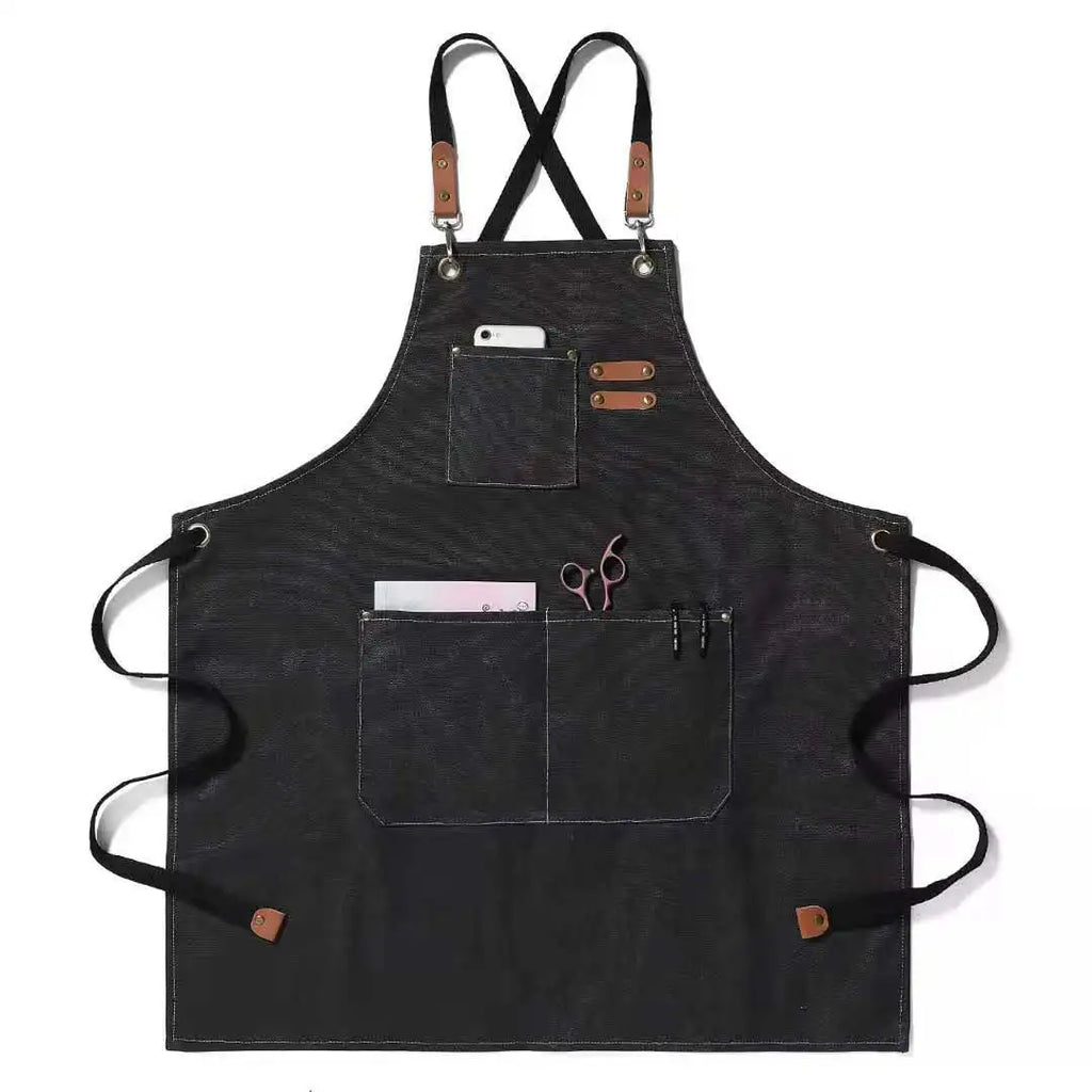 Tablier cuisine professionnel homme chef canvas robuste élégant