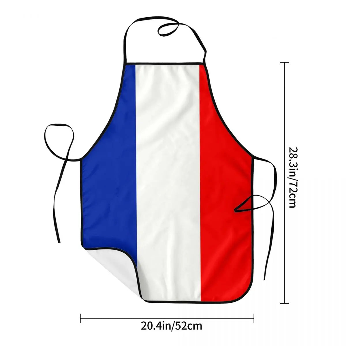 Tablier cuisine français tricolore style bistrot gastronomie
