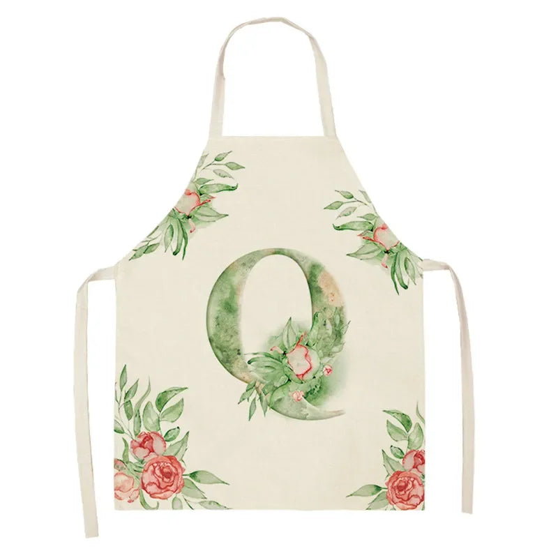 Tablier Cuisine Lettre Lin Coton – Tablier Motif Alphabets Tendance