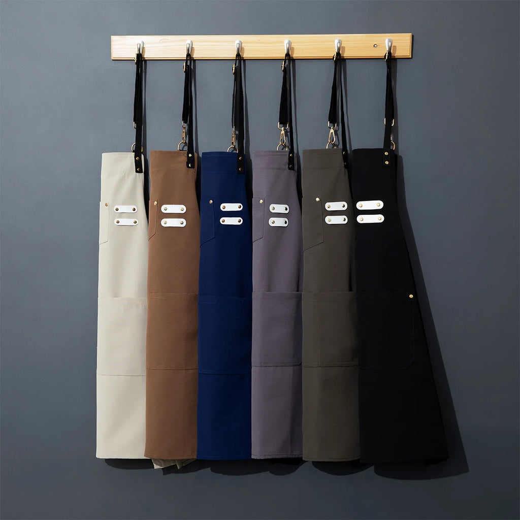 Tablier de Cuisine Homme – Tablier Canvas Coloris Virils Vert Armée Kaki Marine