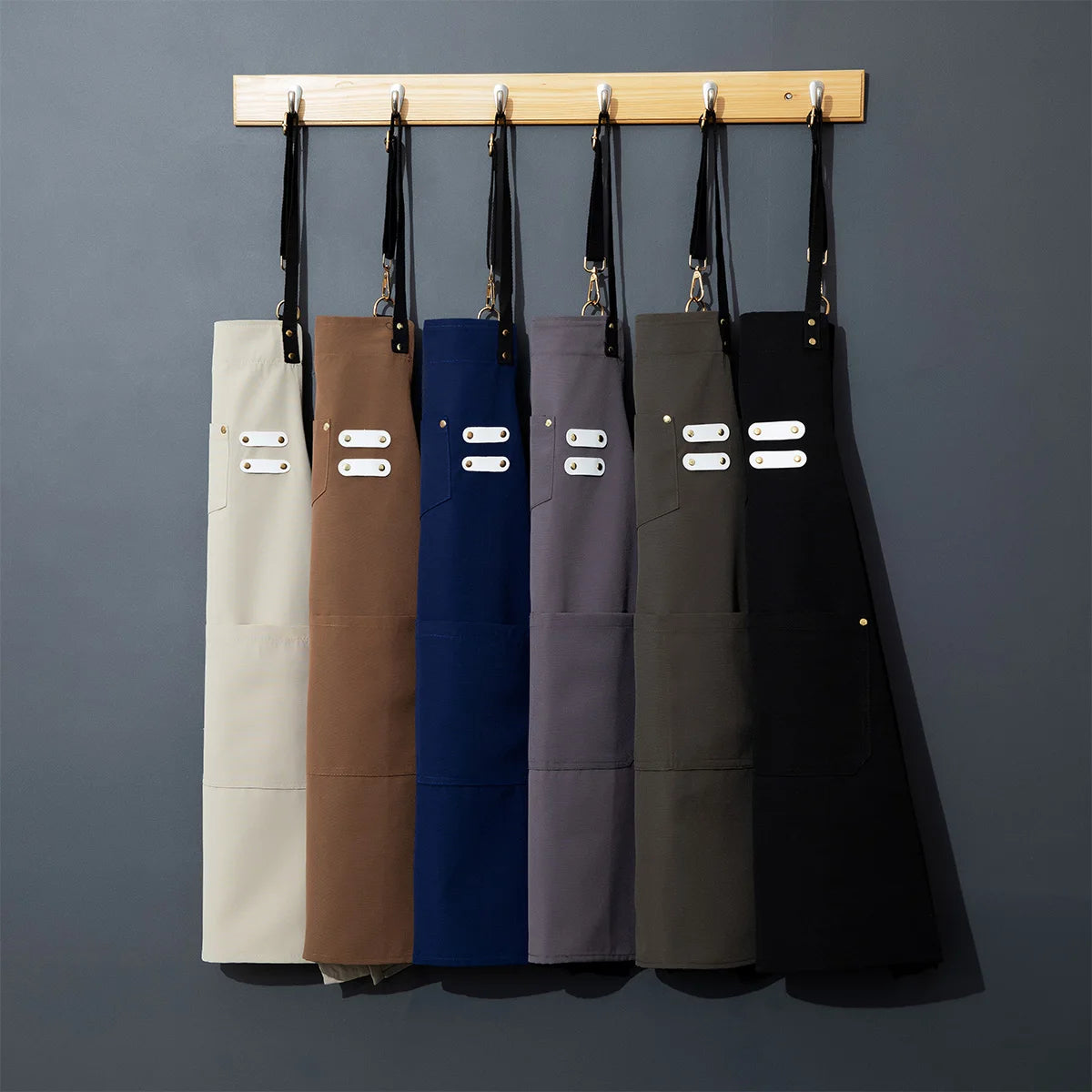 Tablier de Cuisine Homme – Tablier Canvas Coloris Virils Vert Armée Kaki Marine