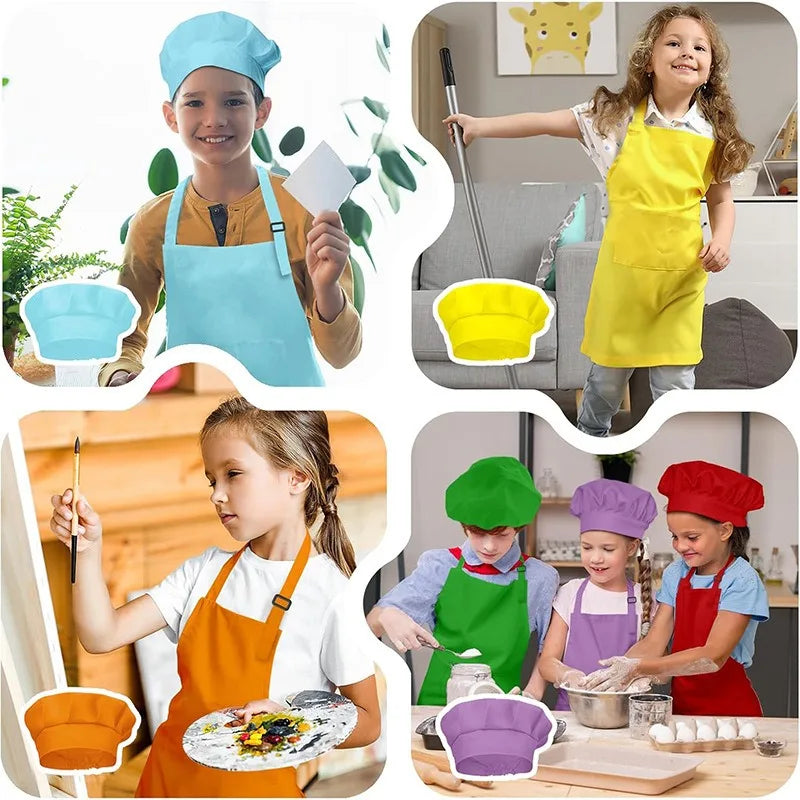 Tablier de Cuisine pour Enfant Lot de 2 – Tablier Enfant Duo Couleurs Douces