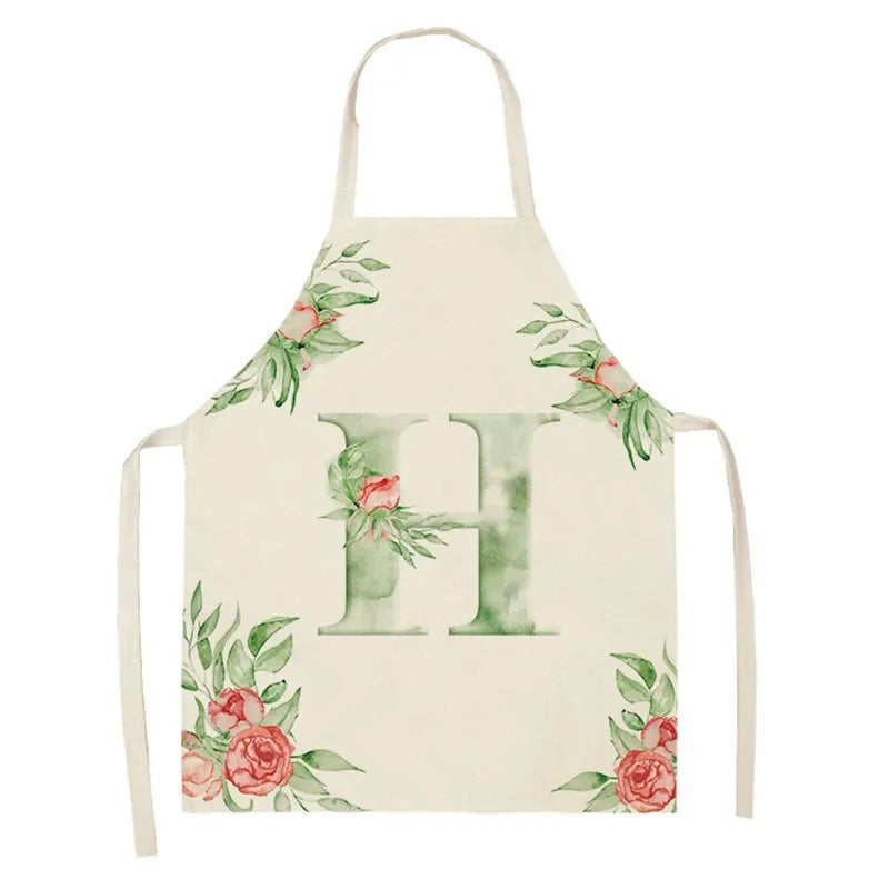 Tablier Cuisine Lettre Lin Coton – Tablier Motif Alphabets Tendance