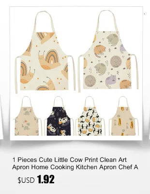 Tablier Cuisine Motif Lin Coton – Tablier Design Unique Adulte et Enfant